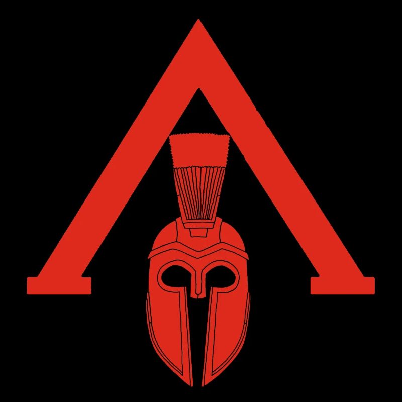 Symbole spartiate rouge