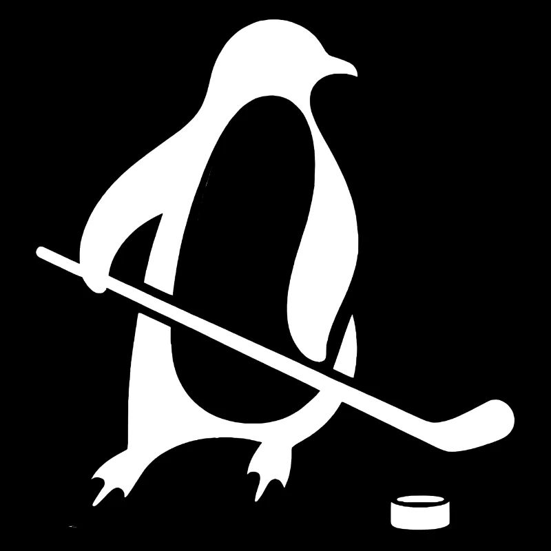 Pinguin Eishockey Silhouette Minimalistisch