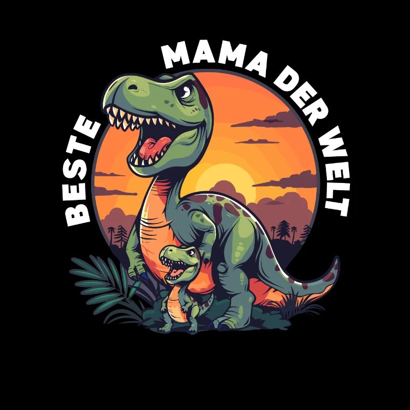 Dinosaurier Mama Beste Mama der Welt Spruch