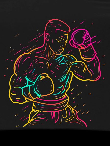 Kickboxer Drawing 80s Look