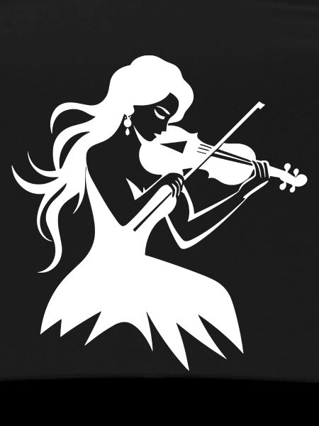 Fiddle Girl Drawing