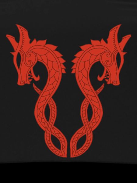 Red two-headed dragon