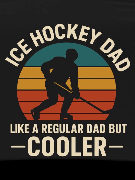 Hockey Dad Retro Sunset Design