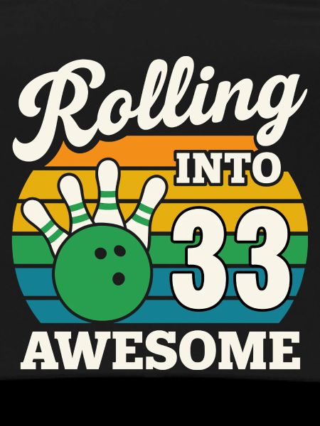 Bowling 33th Birthday Celebration Graphic