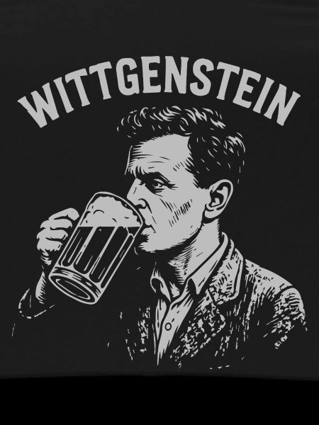Whittgenstein Beer Drinking Illustration