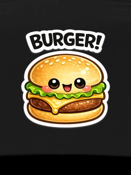 Kawaii Burger Mascot Cheers