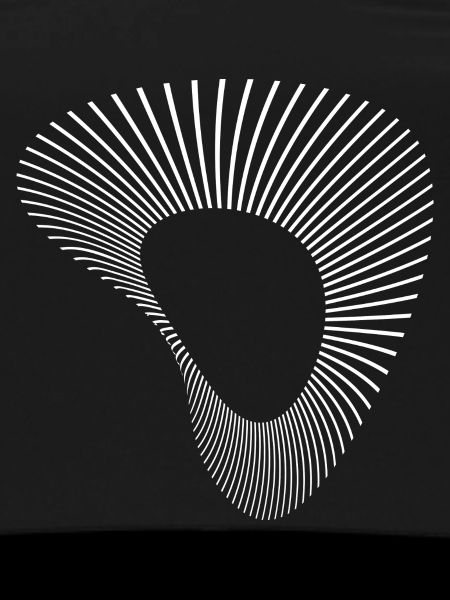 Radial Line Teardrop Abstract