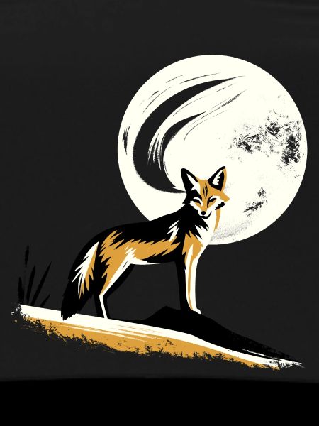 Jackal in the moonlight