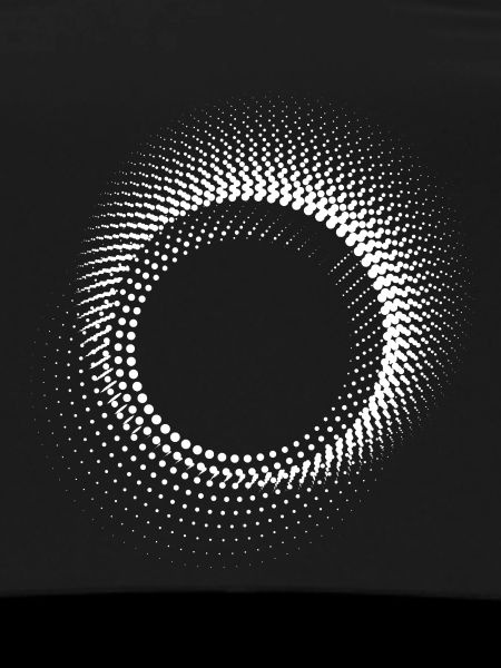 Spirale en points concentriques