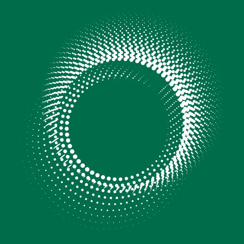 Spirale en points concentriques
