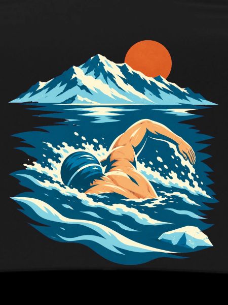 Eisbaden Bergsee
