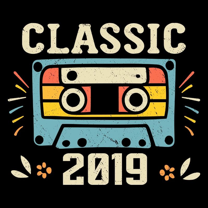 Vintage 2019 Retro Geburtstagskassette 2019