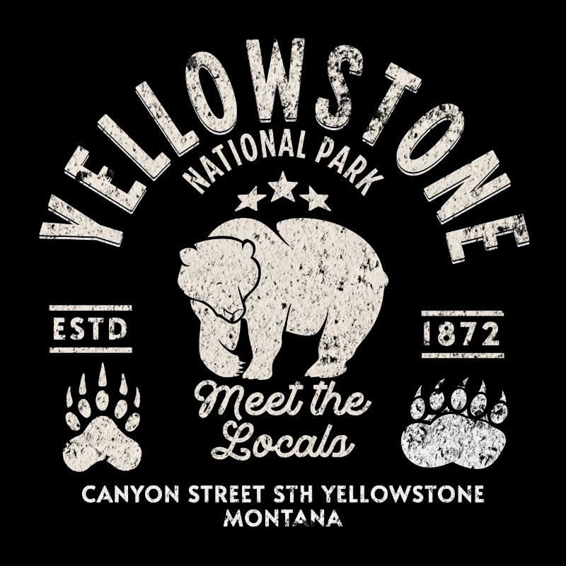 Yellowstone-Bär trifft die Einheimischen