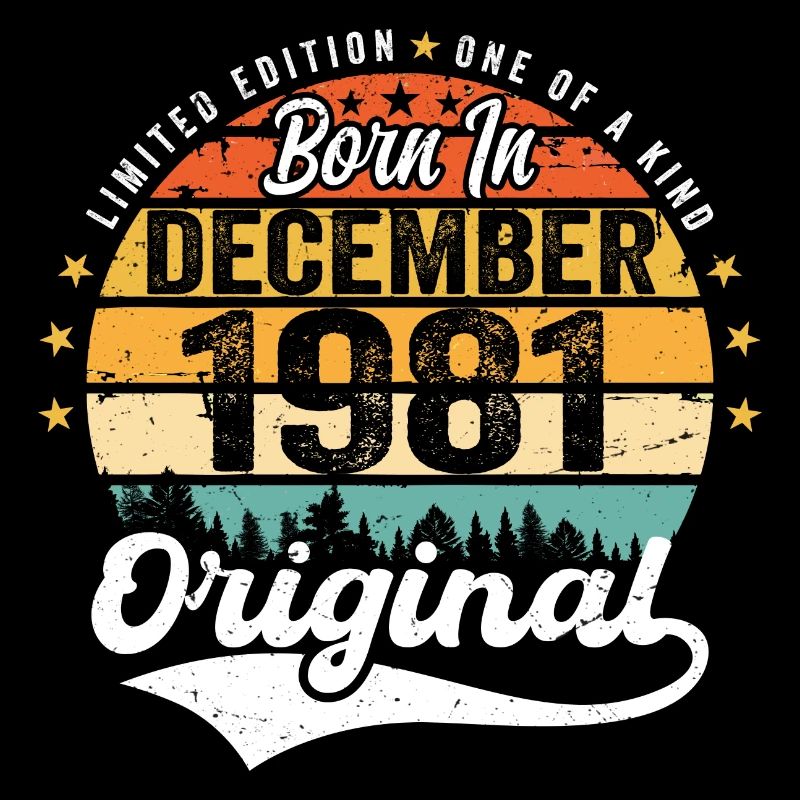 Original décembre 1981 Vintage anniversaire 1981
