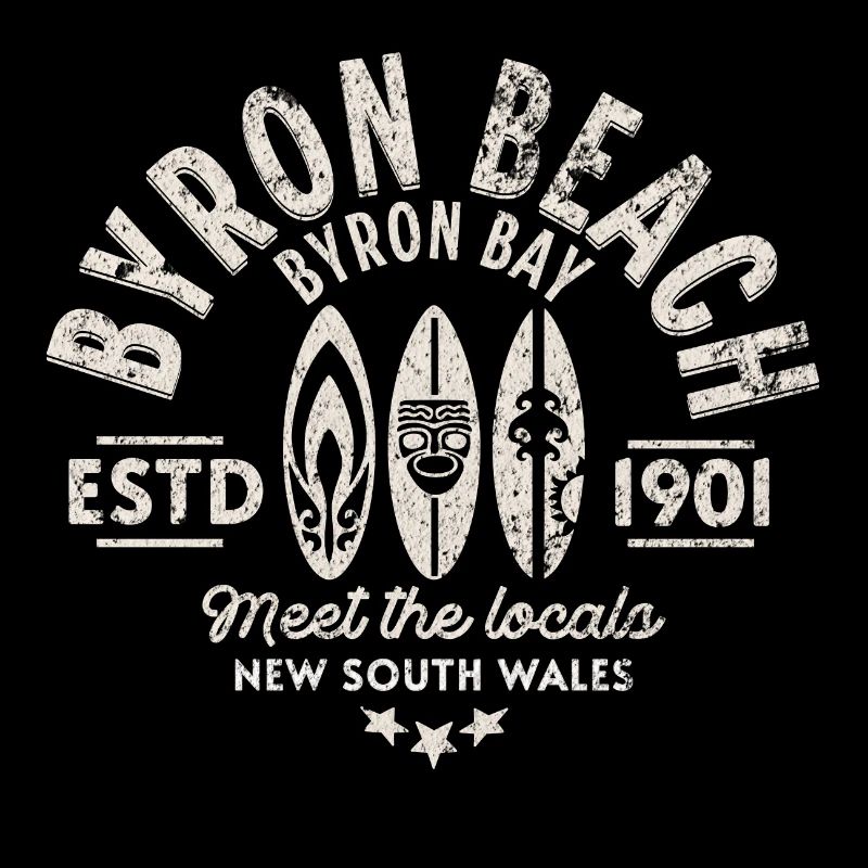 Byron beach surfing