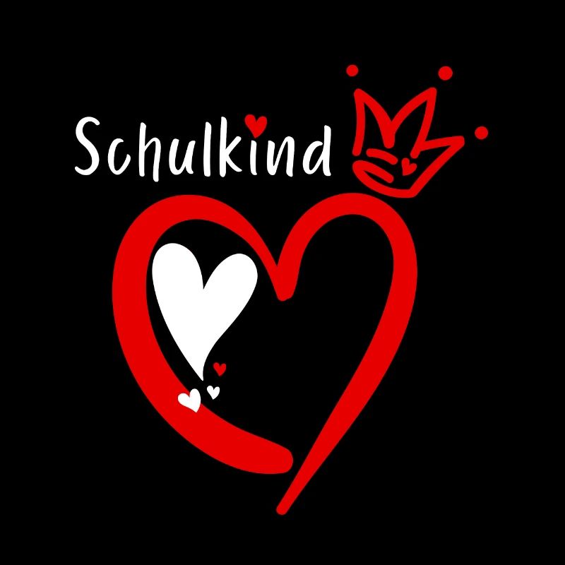 Endlich Schulkind | Design mit Herz und Krone