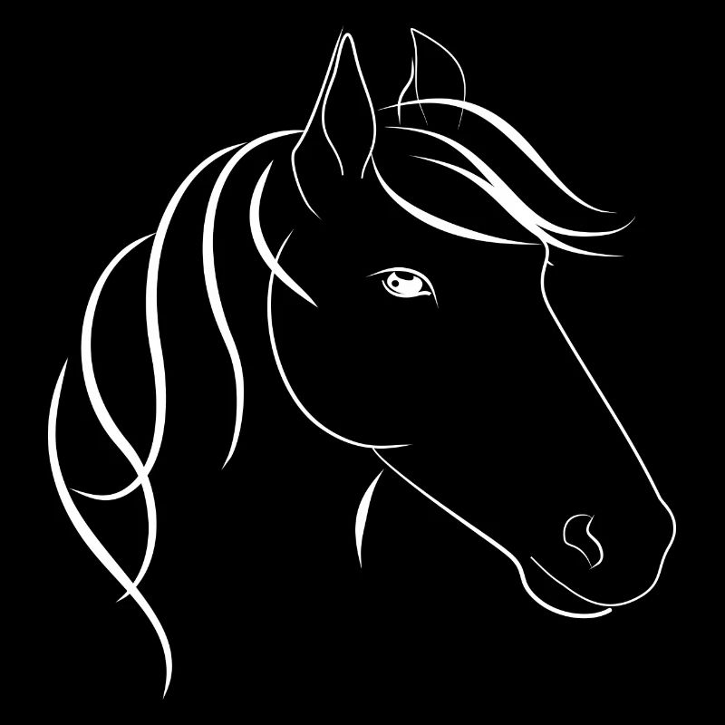 Tête de cheval avec cheval Maehne