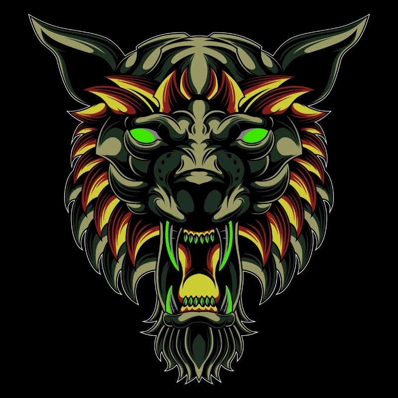 Wolf Tshirt, Wolf Liebhaber Tshirt Werwolf