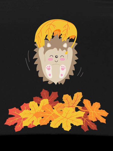 Tender hedgehog with leaf