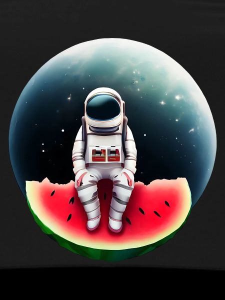 Astronaute sur pastèque