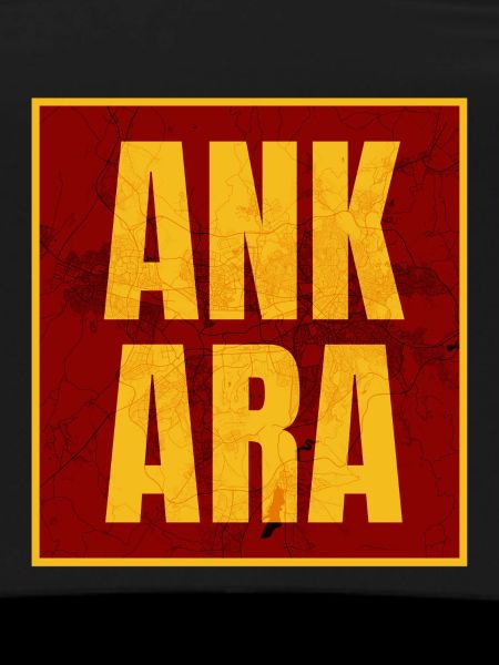 Ankara Großbuchstaben Gelb Rot