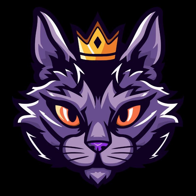 Couronne de symbole de chat