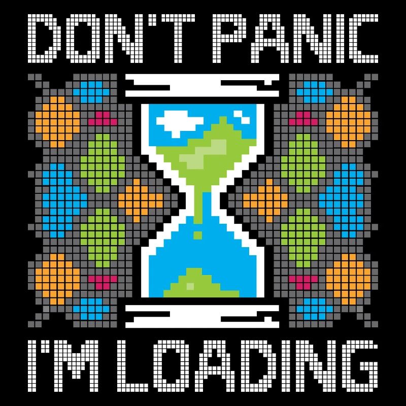 Pixel Gaming Loading – Don’t Panic Sanduhr