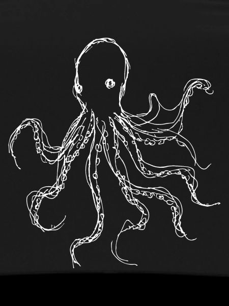 Bold Ink Octopus Line Art