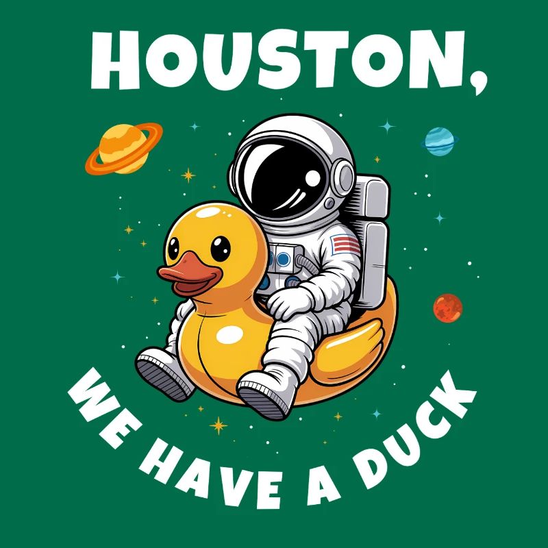 Canard astronaute dans l’espace