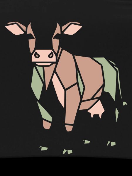 Geometric Cow Low Poly Modern