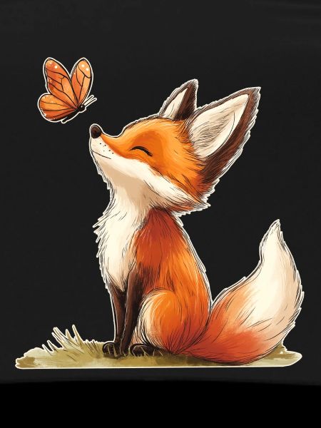 Fox with Butterfly