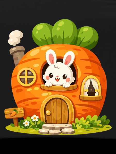 Carrot House with Bunny