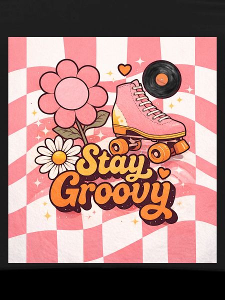 Pink retro roller skates