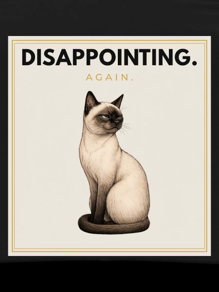 DISAPPOINTING Sarcastic Cat Design