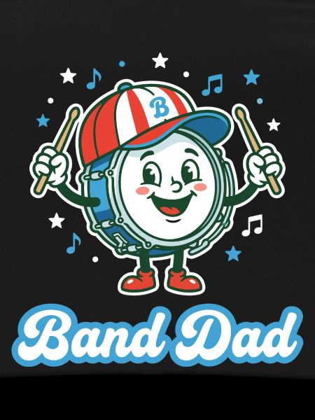 Band Dad Drummer Cartoon