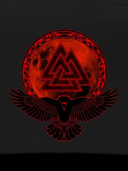 Raven Valknut Full Moon