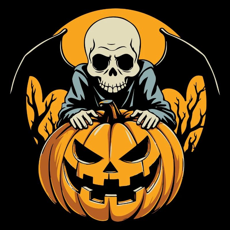 Halloween Pumpkin Costume - Skull - Creepy