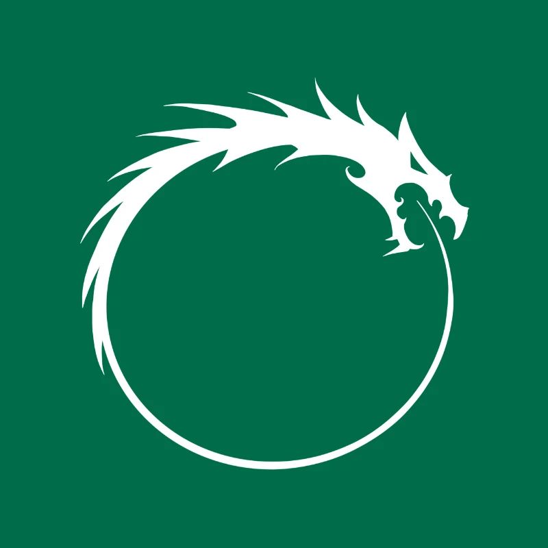 Ouroboros dragon biting its own tail