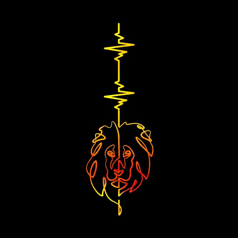 Heartbeat vertical lion