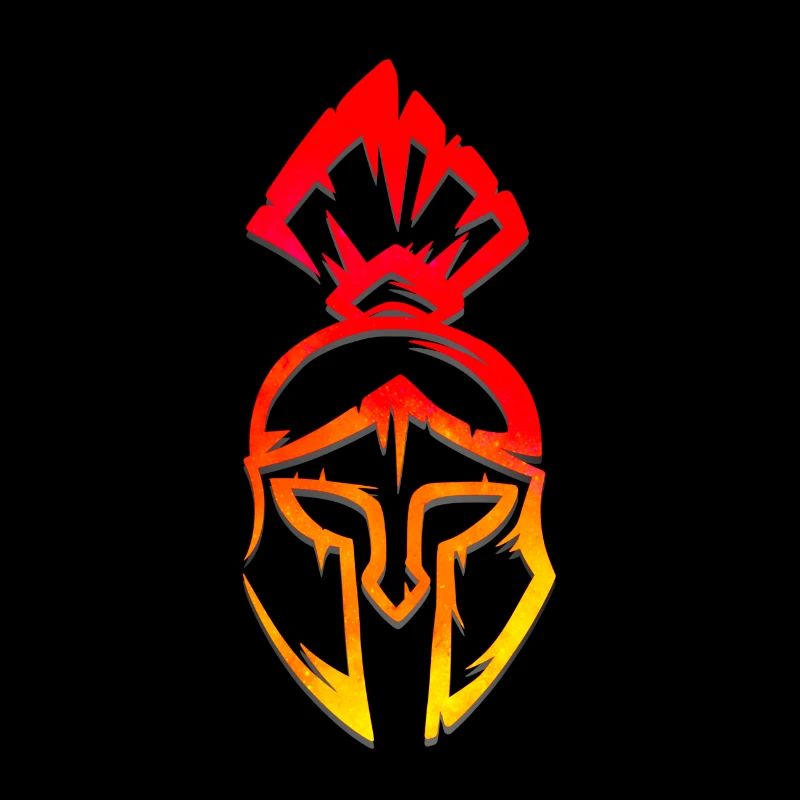 Skizzenhafter Sparta-Helm