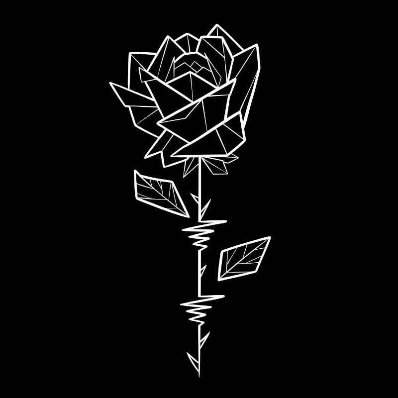 Rose blanche style geo