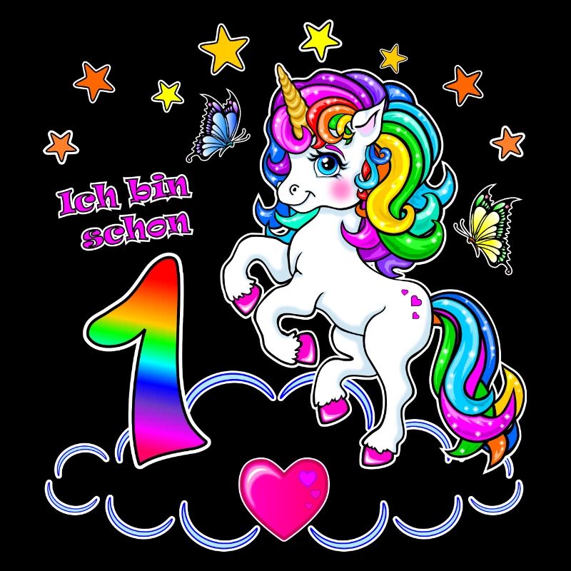 Mädchen 1 Jahre Geburtstag Einhorn