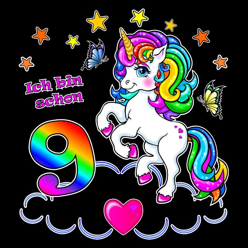Mädchen 9 Jahre Geburtstag Einhorn
