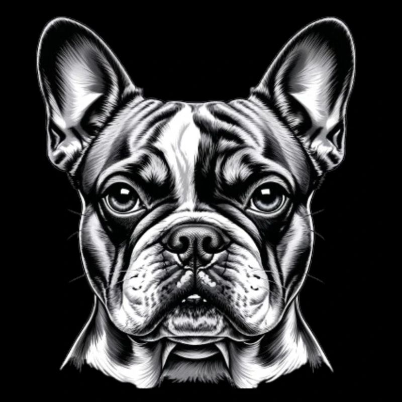 Tête de bouledogue français