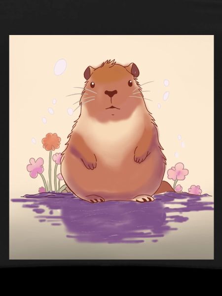Pastel Lake Capybara