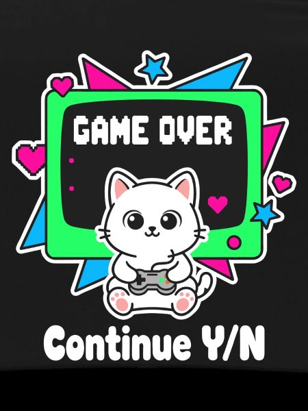 Retro Cats Controller Game Over