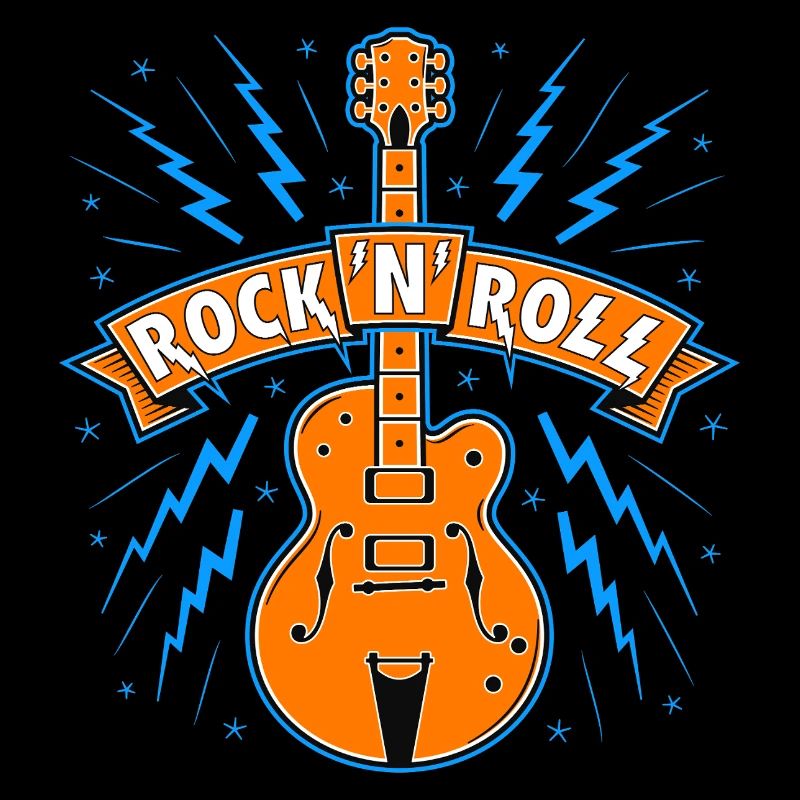 Rock'N'Roll Banner with Guitar