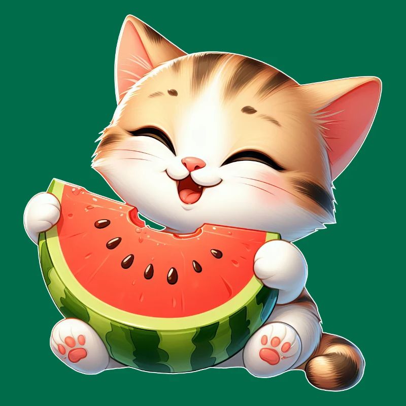 Melon Chat Pastèque Drôle Fruité