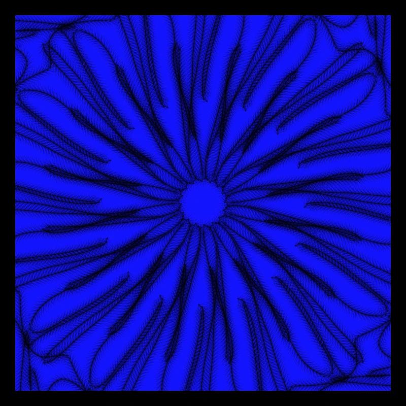 Blue and black star geometric design