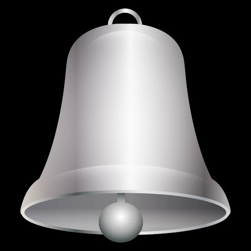 large silver-colored church bell or bells